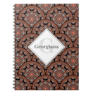 Cuaderno Escalas de Mandala Bohemias de Safari Sunset Perso