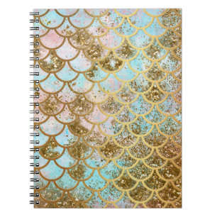Cuaderno Escalas de pescados rosadas iridiscentes de la