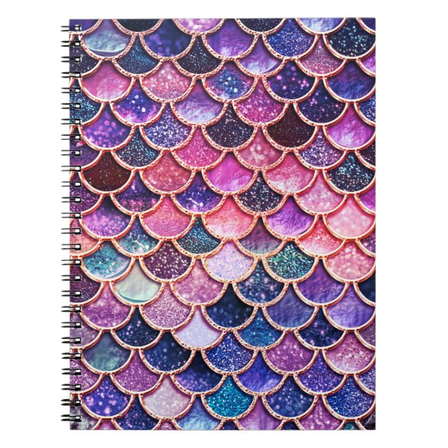 Cuaderno Escalas rosadas de la sirena de las escalas del (Frente)