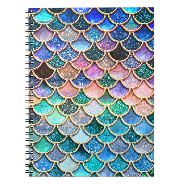 Cuaderno Escalas rosadas de la sirena de las escalas del (Frente)