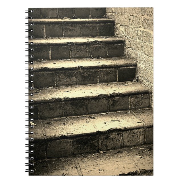 Cuaderno Escalera en el bloc de notas de Sepia (Frente)