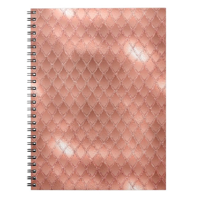 Cuaderno Escales de Dragon Rosa Gold Purpurina (Frente)