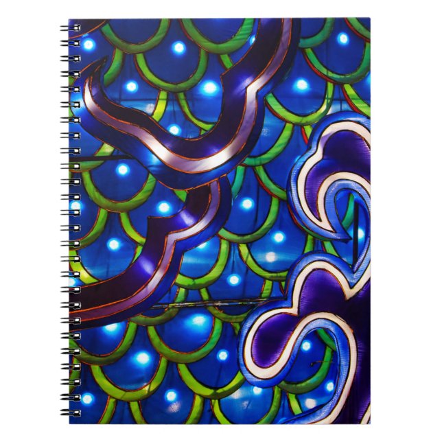Cuaderno Escamas Azules Brillantes (Frente)