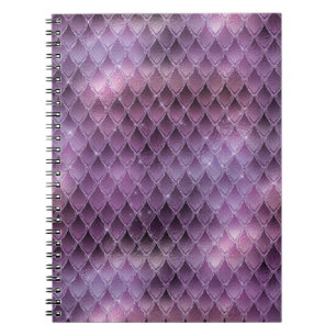Cuaderno Escamas de Dragón con Ombre Púrpura Brillante y Br