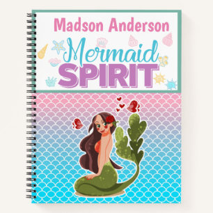 Cuaderno Escamas de espíritu de sirena y conchas marinas pe