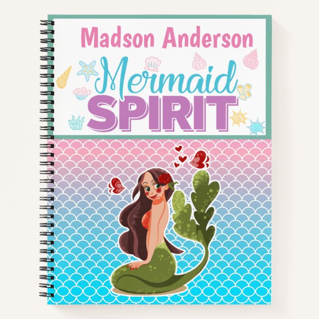 Cuaderno Escamas de espíritu de sirena y conchas marinas pe (Anverso)