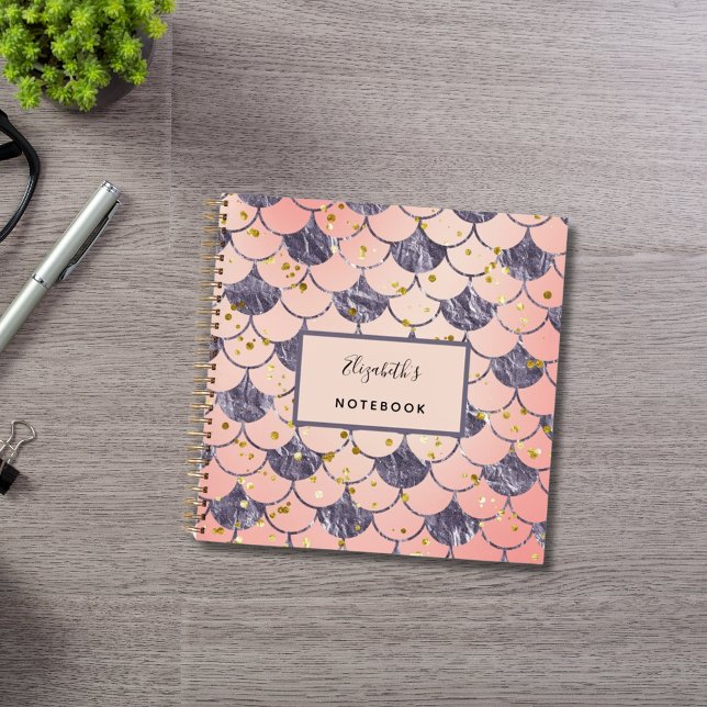 Cuaderno Escamas de sirena rosadas moradas (Subido por el creador)