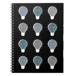 Cuaderno Escándalo simple luminoso gris azul repetición