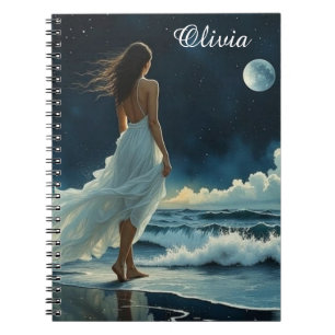 Cuaderno Escape costero bajo la Luna   Arte costero