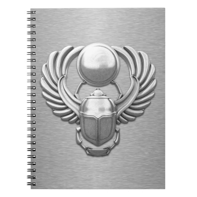 Cuaderno Escarabajo egipcio de plata (Frente)