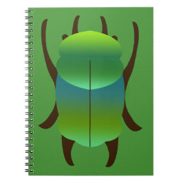 Cuaderno Escarabajo joya azul y dorado