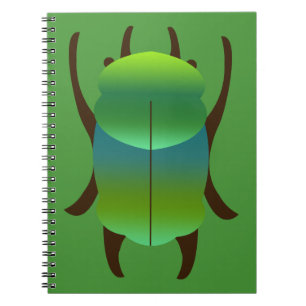 Cuaderno Escarabajo joya azul y dorado