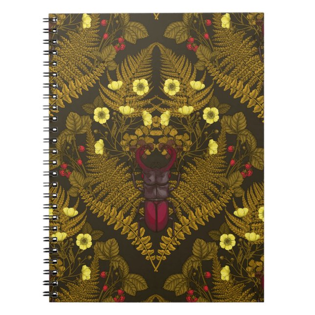 Cuaderno Escarabajos Stag y helechos (Frente)