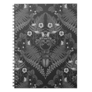 Cuaderno Escarabajos y helechos de estribor, en blanco y ne