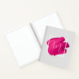 Cuaderno Escarma de pintado de lápiz labial monogramada Gir