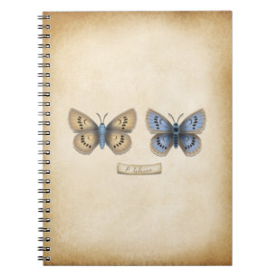Cuaderno Escasez de mariposa azul grande Modelo de cosecha 