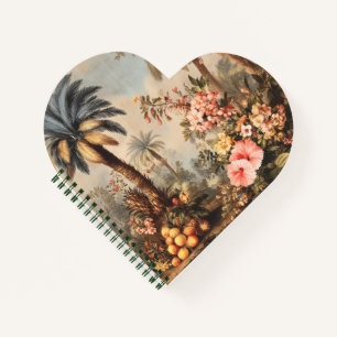 Cuaderno Escena botánica vintage con palmeras