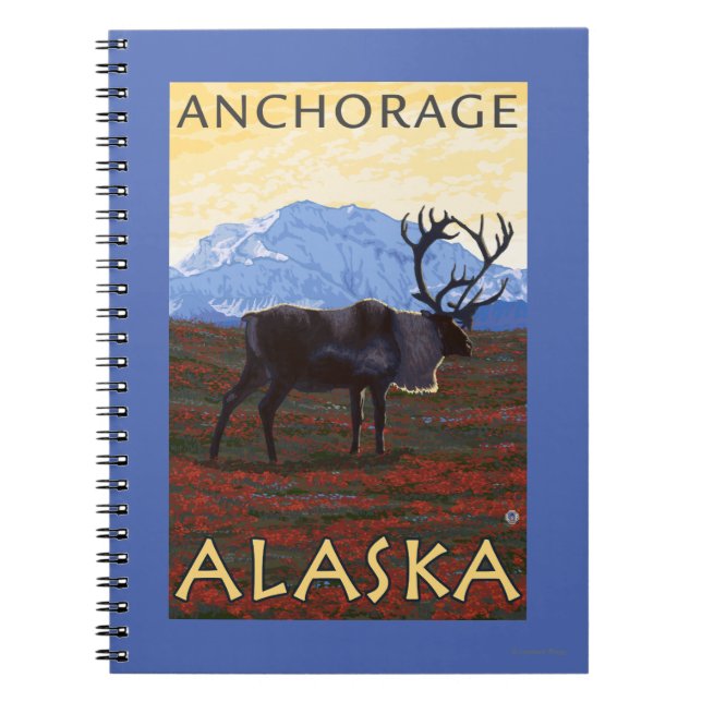 Cuaderno Escena Caribou - Anchorage, Alaska (Frente)