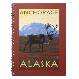 Cuaderno Escena Caribou - Anchorage, Alaska