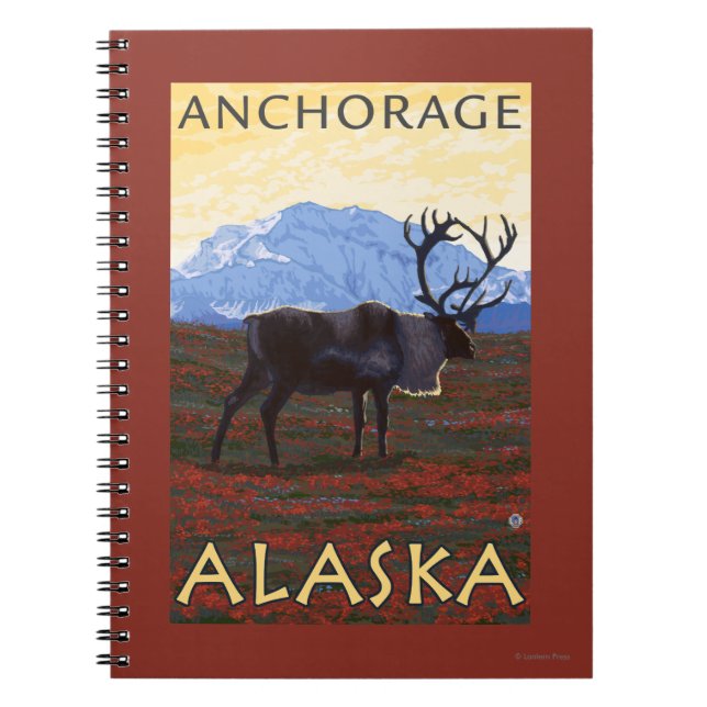 Cuaderno Escena Caribou - Anchorage, Alaska (Frente)