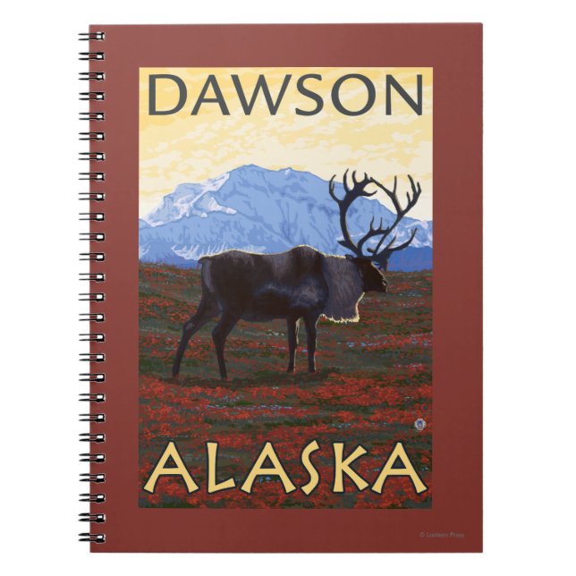 Cuaderno Escena Caribou - Dawson, Alaska (Frente)