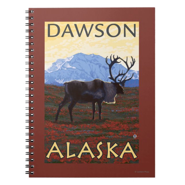 Cuaderno Escena Caribou - Dawson, Alaska (Frente)