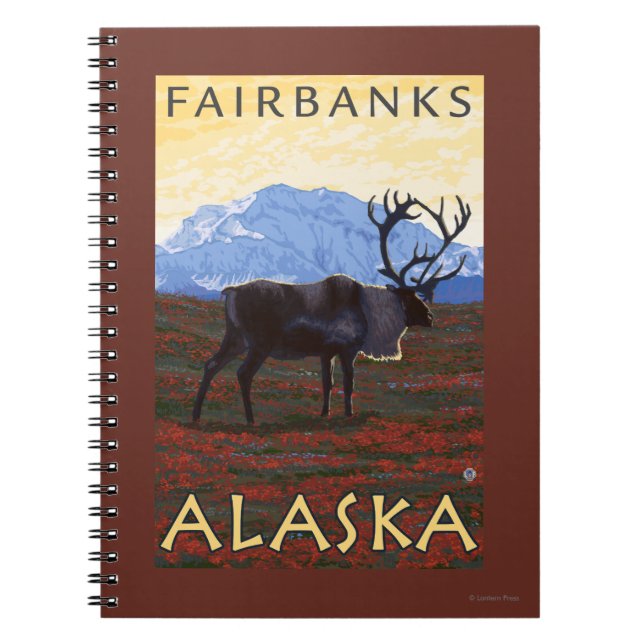 Cuaderno Escena Caribou - Fairbanks, Alaska (Frente)