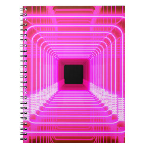Cuaderno Escena de arte pop de ciencia ficción rosa modern