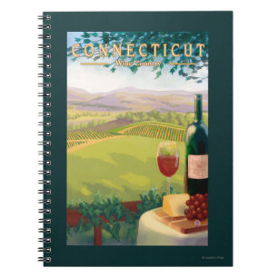 Cuaderno Escena de campo de ConnecticutWine