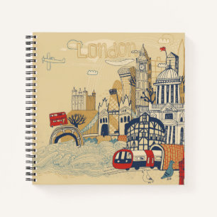 Cuaderno Escena de Doodle en Londres