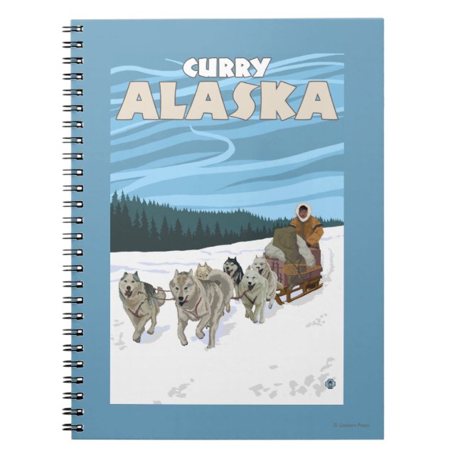 Cuaderno Escena de duelo de perro - Curry, Alaska (Frente)