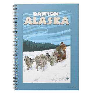 Cuaderno Escena de duelo de perro - Dawson, Alaska