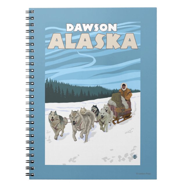 Cuaderno Escena de duelo de perro - Dawson, Alaska (Frente)