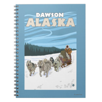 Cuaderno Escena de duelo de perro - Dawson, Alaska