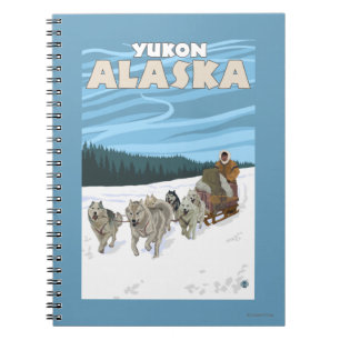 Cuaderno Escena de duelo de perro - Yukón, Alaska