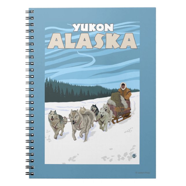 Cuaderno Escena de duelo de perro - Yukón, Alaska (Frente)
