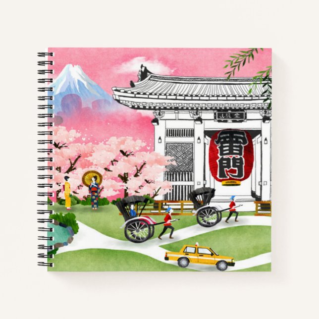 Cuaderno Escena de Japón (Anverso)