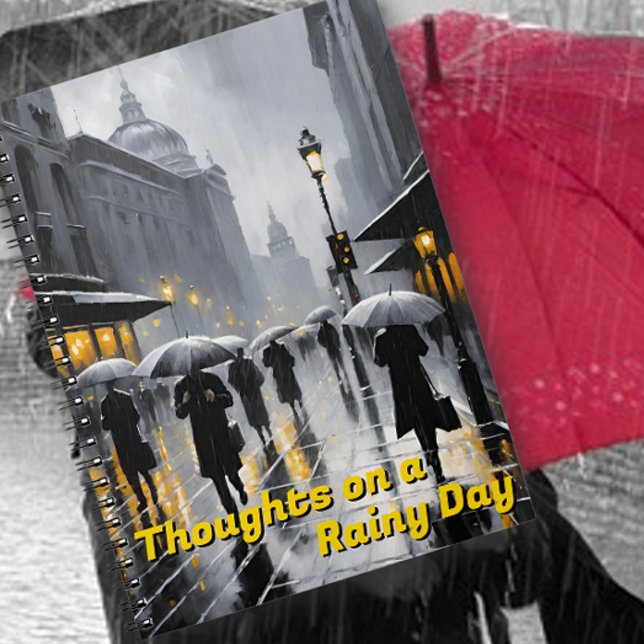 Cuaderno Escena de la calle Gray Rainy City (Subido por el creador)