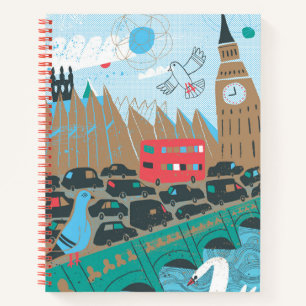 Cuaderno Escena de la ciudad del Reino Unido