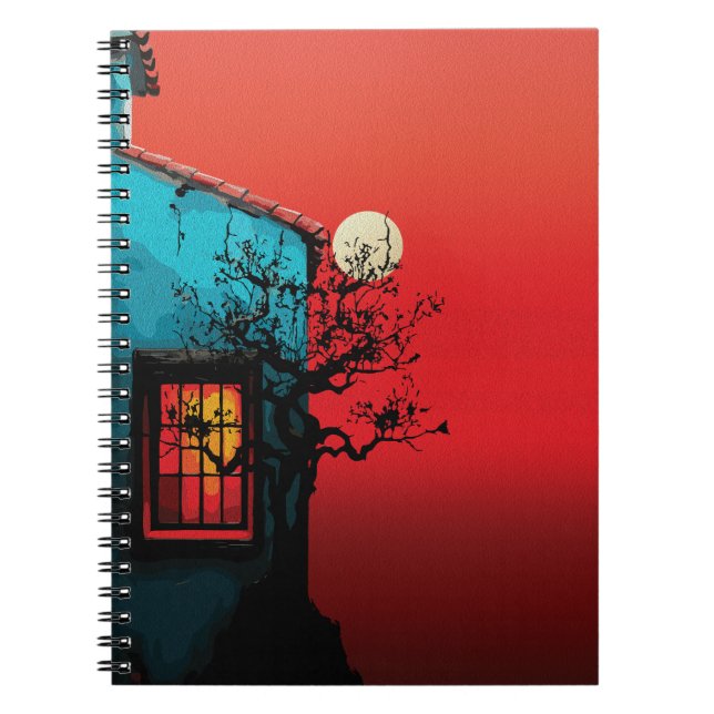 Cuaderno Escena de la ventana del crepúsculo místico (Frente)