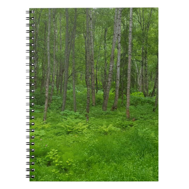Cuaderno Escena de paisaje forestal verde exuberante (Frente)