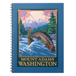 Cuaderno Escena de pesca de mosca - Monte Adams, Washington