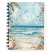 ESCENA DE PLAYA VERANIEGA PASTEL CON CONCHAS