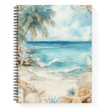 ESCENA DE PLAYA VERANIEGA PASTEL CON CONCHAS