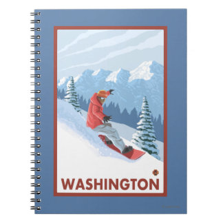 Cuaderno Escena de Snowboard - Washington