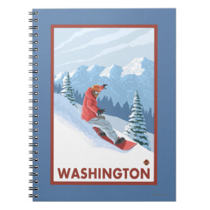 Cuaderno Escena de Snowboard - Washington