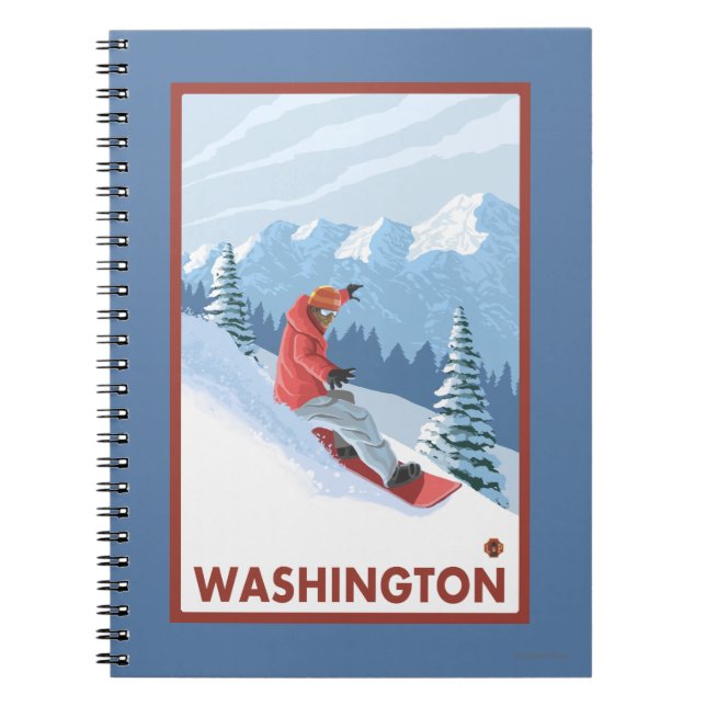 Cuaderno Escena de Snowboard - Washington (Frente)