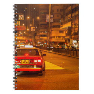 Cuaderno Escena de viaje por la calle tranquila de Hong Kon