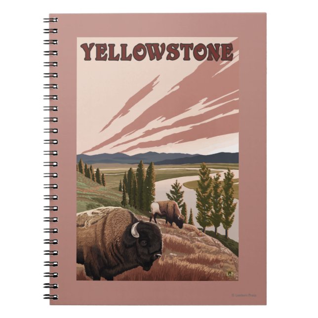 Cuaderno Escena de YellowstoneBison (Frente)