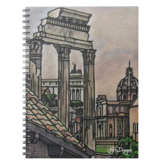 Cuaderno Escena del bloc de notas del Foro Romano